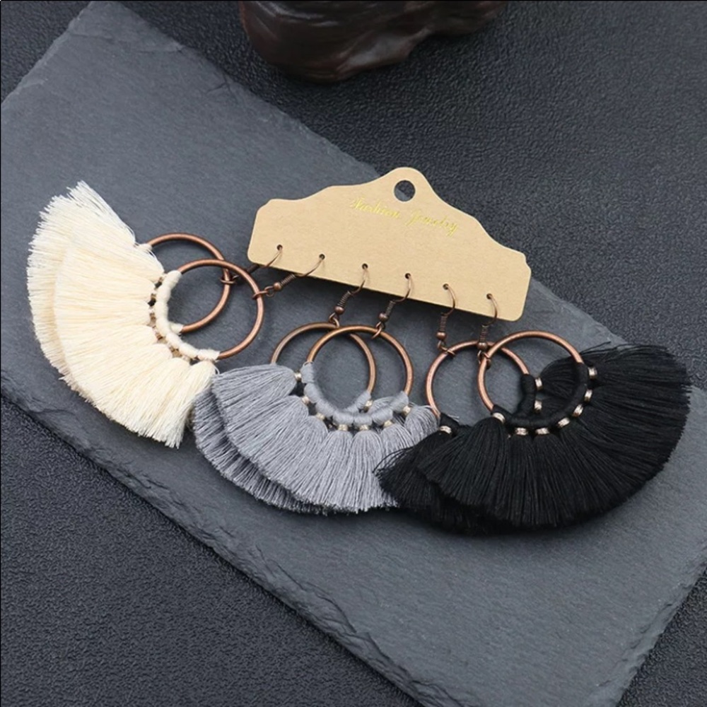 Women’s boho earrings 3 pairs